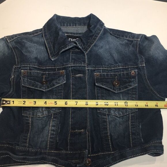 Bundle Sale 3 for $15 | Rue 21 Blue Dark Jean Jacket Size Medium - Picture 10 of 13
